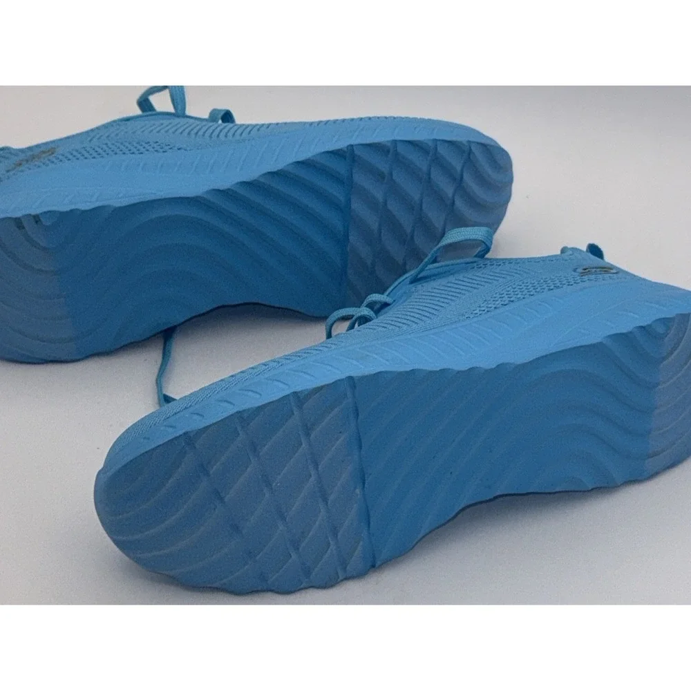 NEW Skechers 9.5 Womens BOBS Sport Squad Chaos Cool Rythms Shoes‎ Aqua #5614